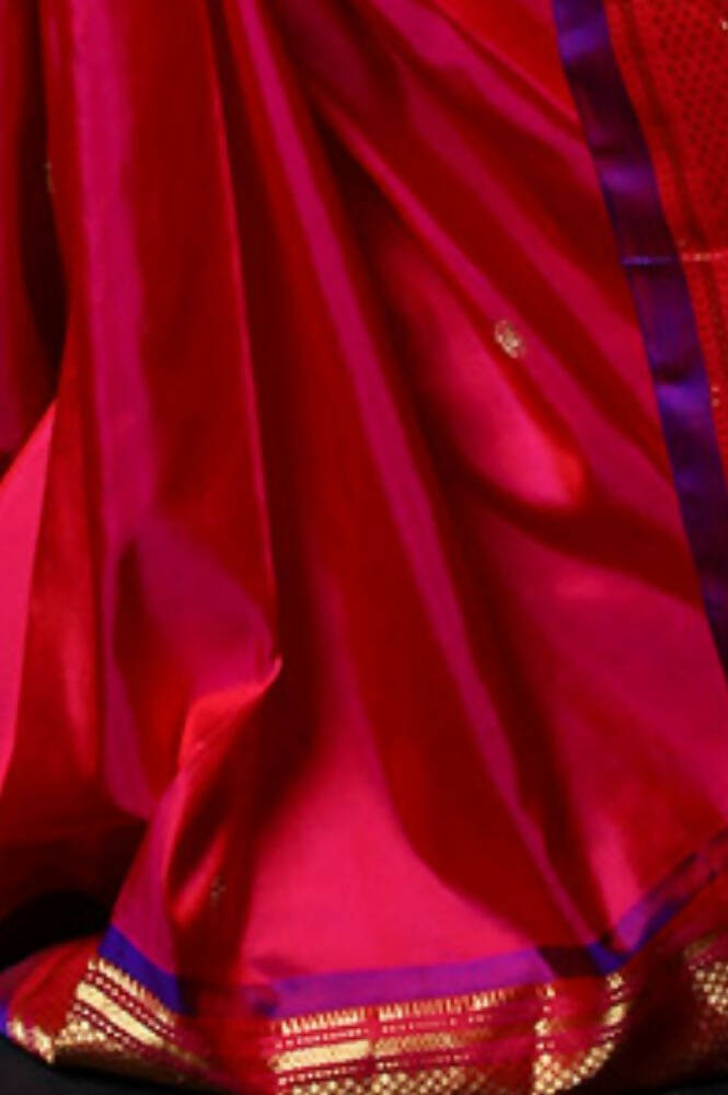 Very Much Indian Pure Silk Yeola Handloom Paithani Saree - Pretty Pink - Distacart