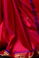 Thumbnail for Very Much Indian Pure Silk Yeola Handloom Paithani Saree - Pretty Pink - Distacart