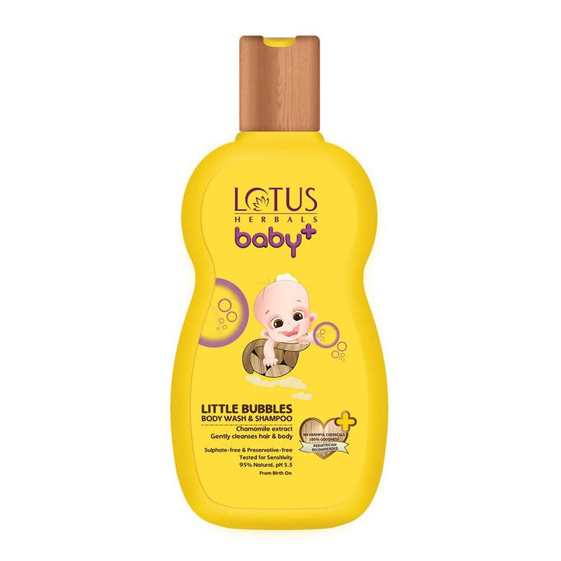 Lotus Herbals Baby+ Little Bubbles Body Wash &amp; Shampoo (200 Ml) - Distacart
