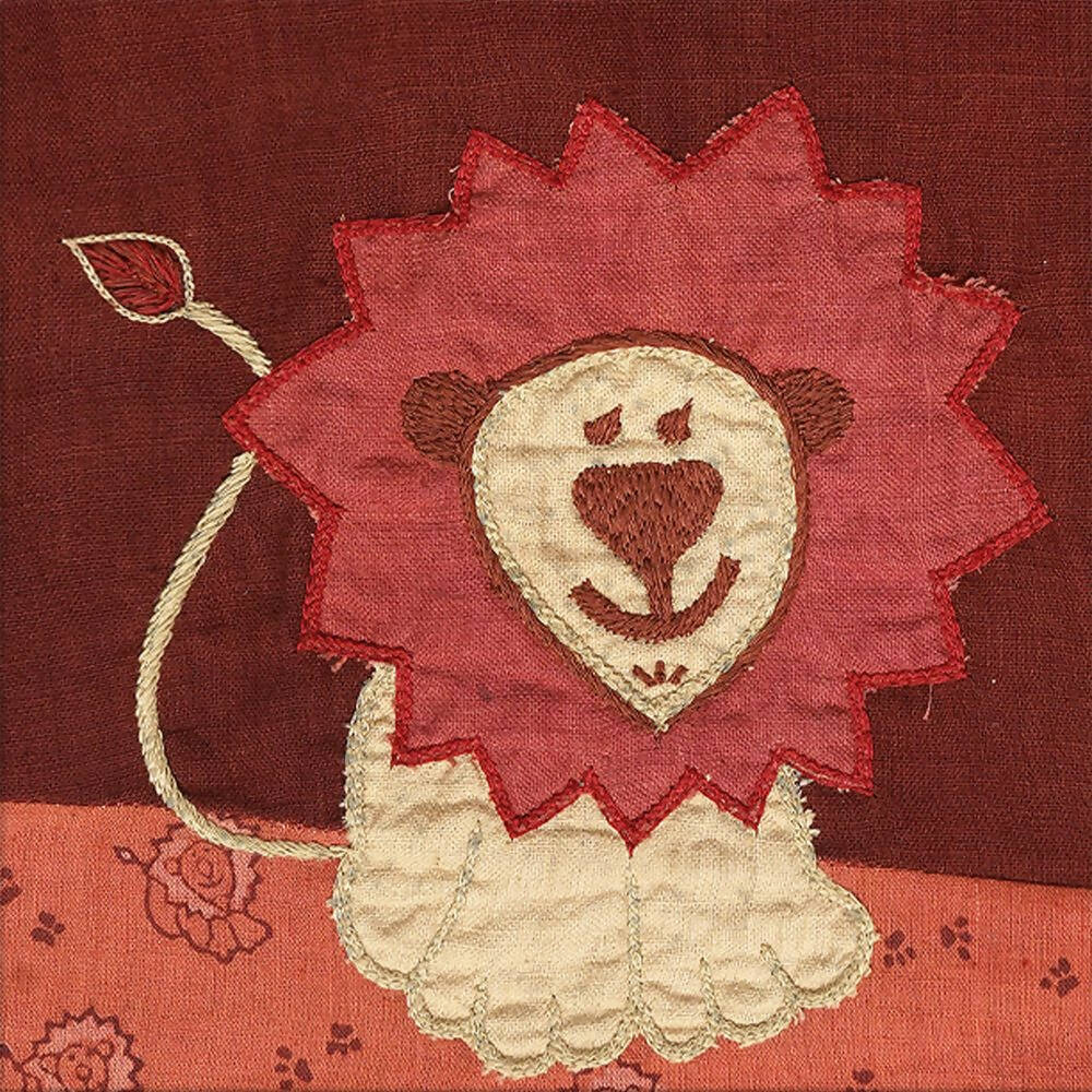 Mhyssa Amara Lion Patch Sleeveless A-line Maroon Frock - Distacart