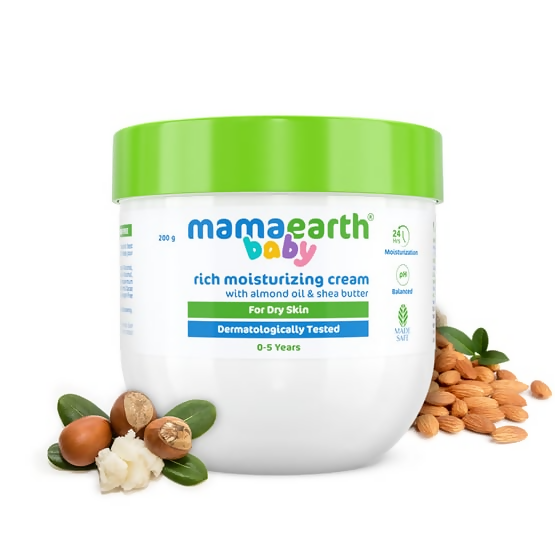 Mamaearth Baby Rich Moisturizing Cream With Almond Oil & Shea Butter - Distacart