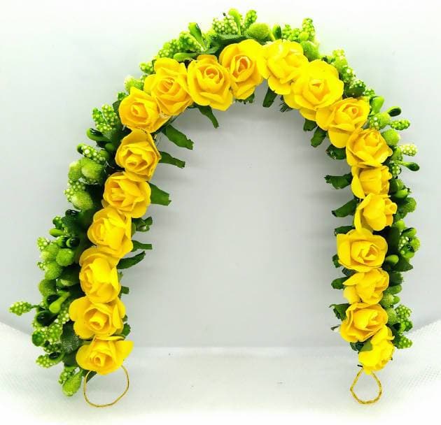 Yellow & Green Hair Gajra