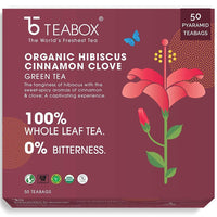Thumbnail for Teabox Organic Hibiscus Cinnamon Clove Green Tea Bags