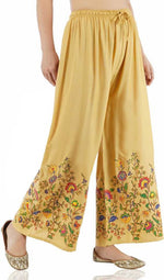 Thumbnail for Mominos Fashion Golden Floral Design Palazzo