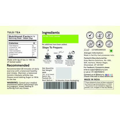 Teacurry Organic Tulsi Tea Bags - Distacart