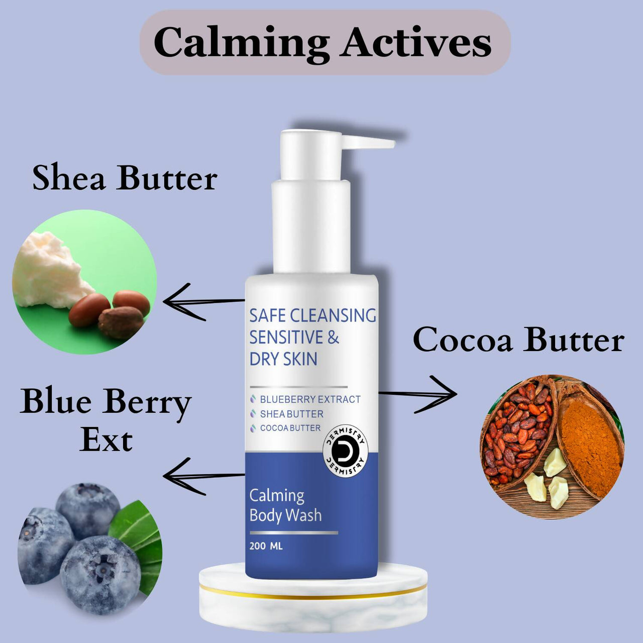 Dermistry Calming Body Wash & Calming Soothening Body Milk Lotion - Distacart