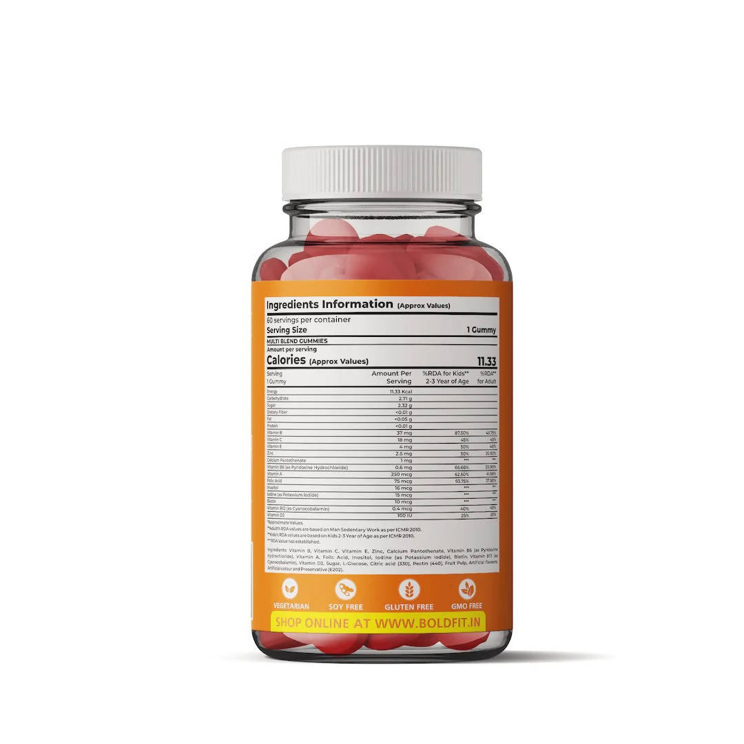 Boldpops Daily Vitals Multi Blend Gummies (Strawberry) - Distacart