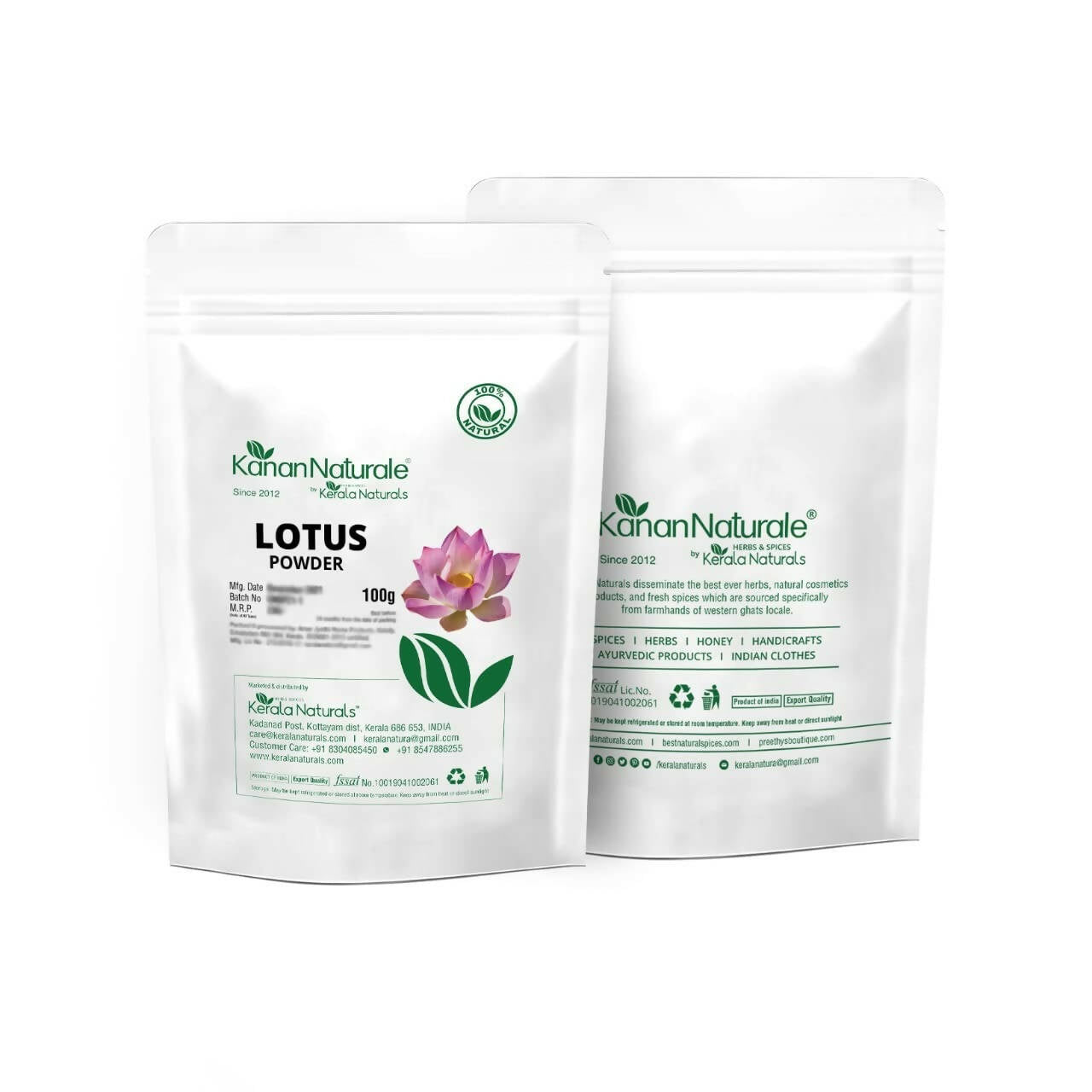 Kerala Naturals Lotus Powder - Distacart