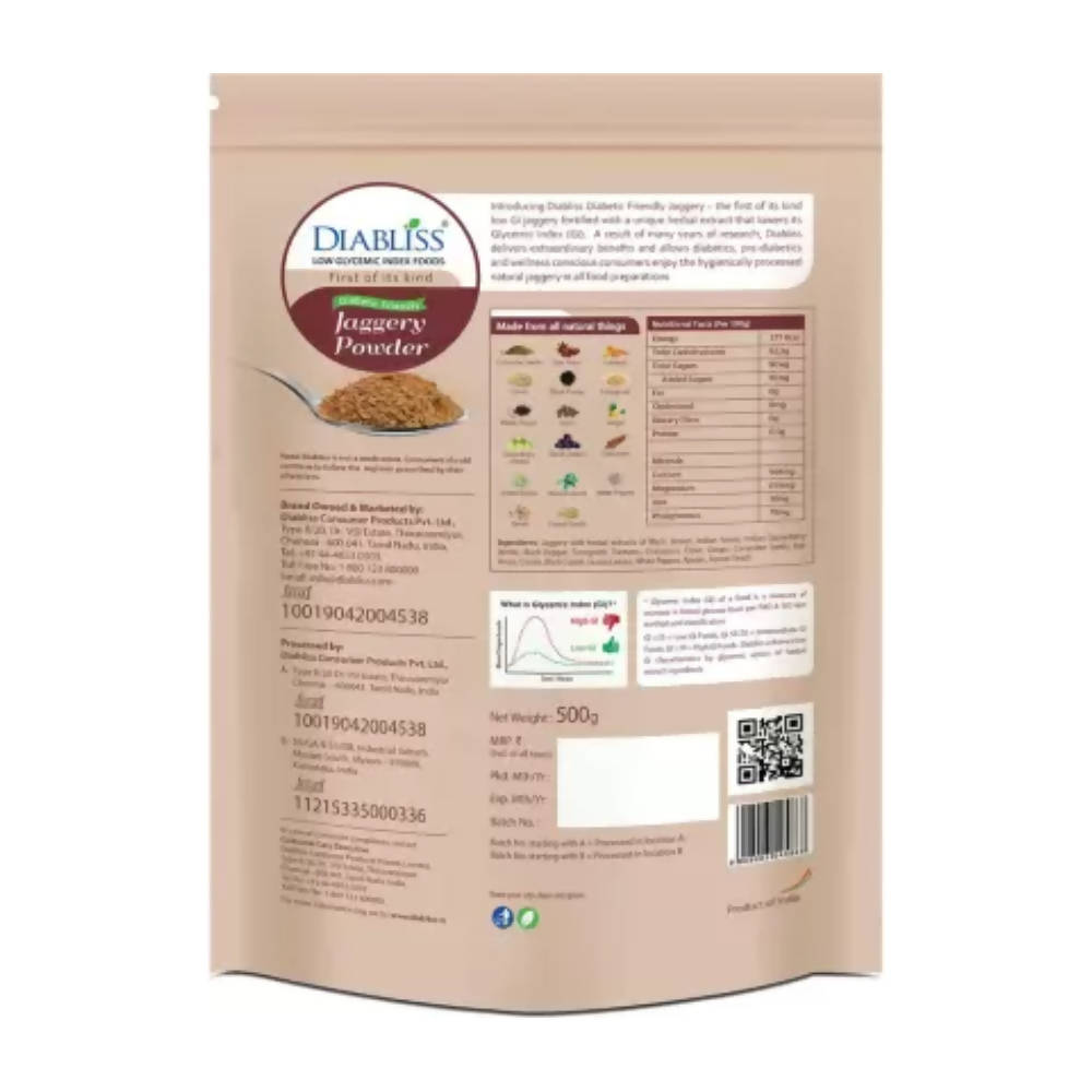 Diabliss Diabetic Friendly Jaggery Powder Pouch - Distacart