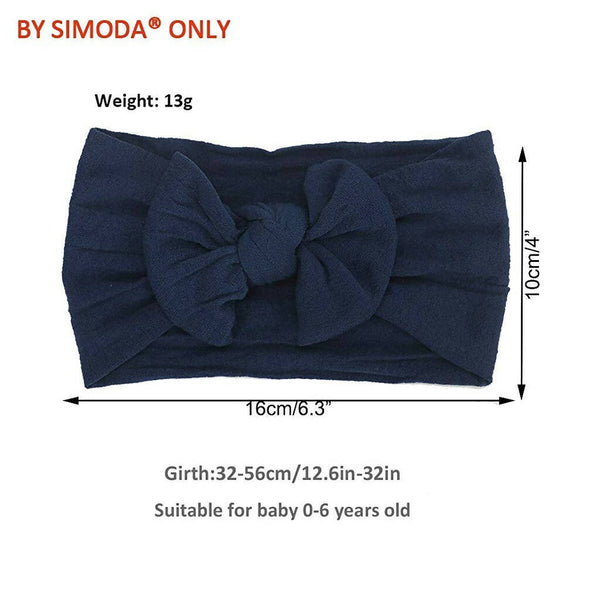 Snowie Soft Turban Knotted Cotton Headbands For Baby Girls Multicolor - Distacart