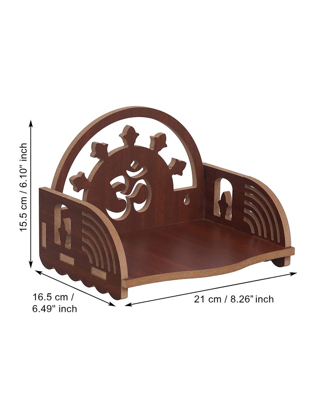 eCraftIndia Brown MDF Wooden Pooja Temple - Distacart