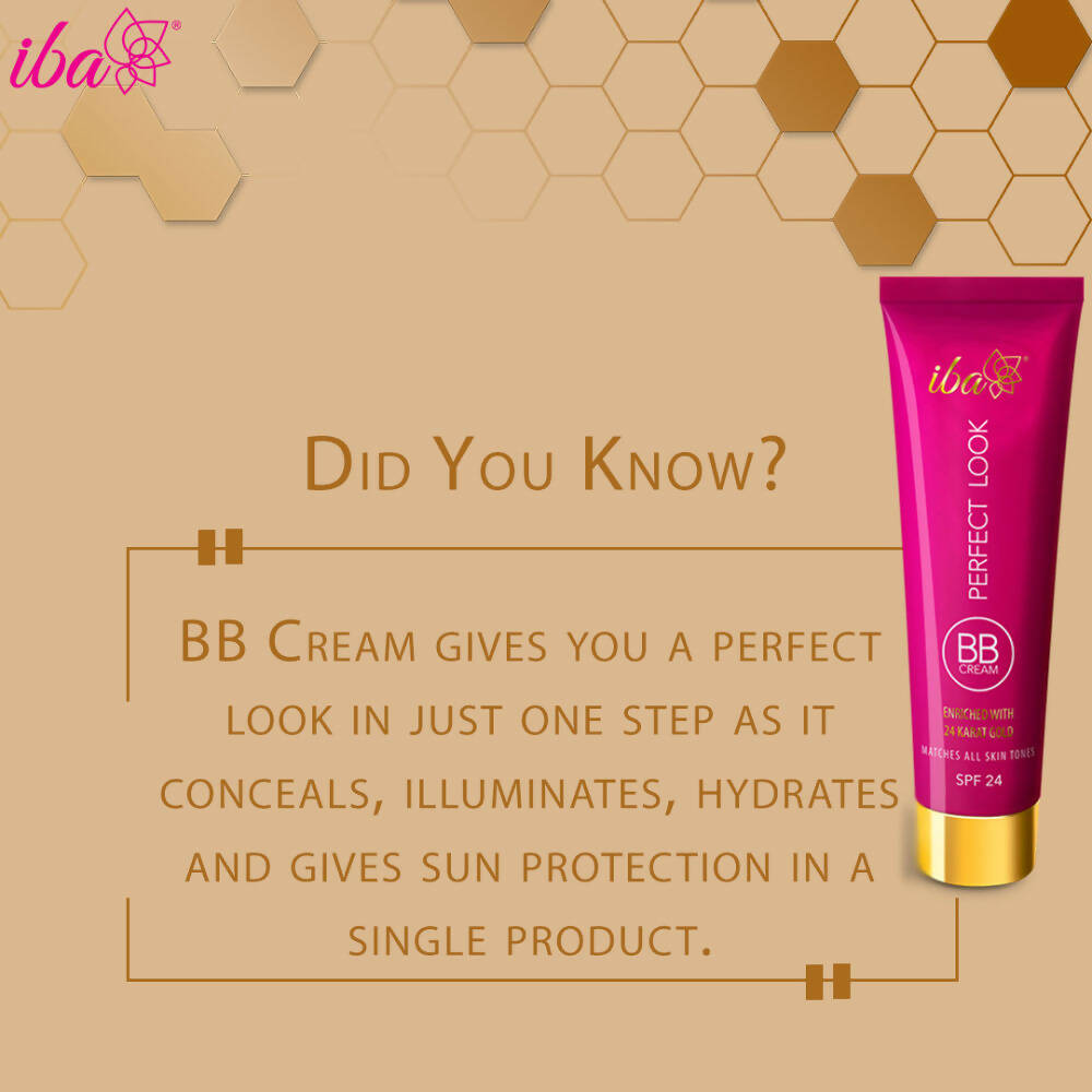 Iba Perfect Look BB Cream With 24 Karat Gold (Medium Shade) - Distacart