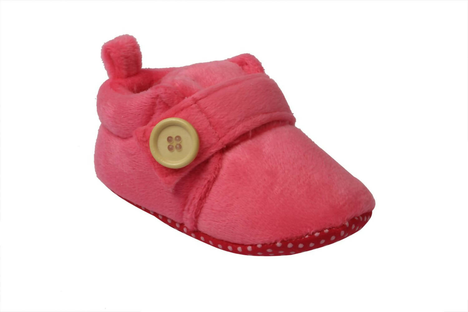 Tiny Bugs Unisex Soft Base Booties - Pink - Distacart