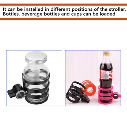 Safe-O-Kid Universal Stroller Cup Holder, Carrying Milk Bottle, Stroller/Pram For Baby, Blue - Distacart