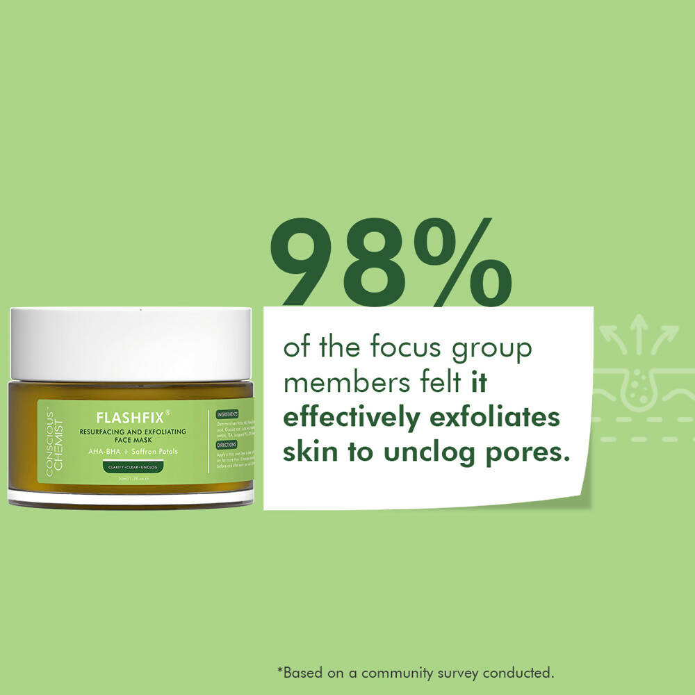 Conscious Chemist Flashfix Resurfacing & Exfoliating Face Mask - Distacart