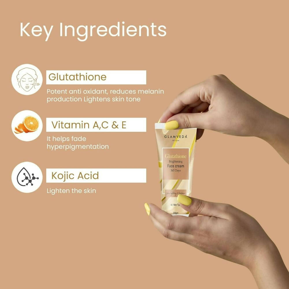Glamveda Glutathione Brightening Face Cream - Distacart