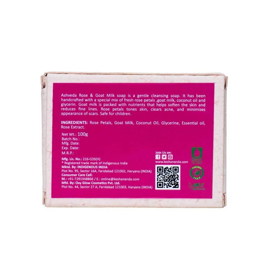 Keshananda Ashveda Rose & Goat Milk soap - Distacart