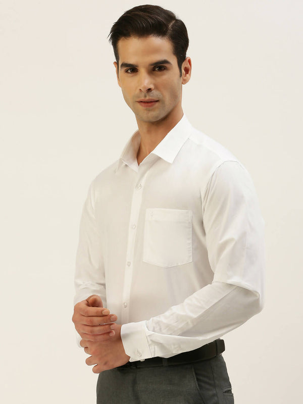 Ramraj Cotton Mens Full Sleeve White Shirt Plus Size - Breeze Cotton - Distacart