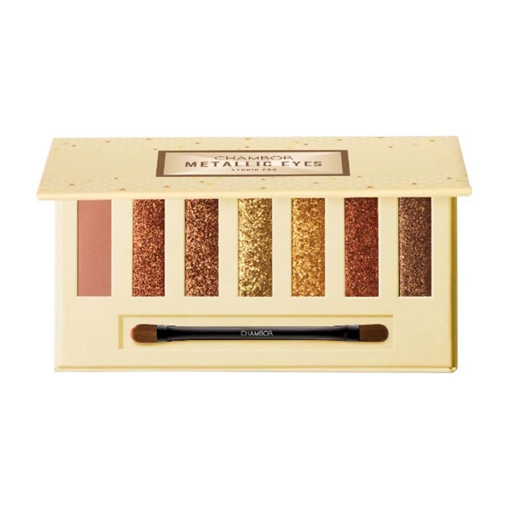 Chambor Studio Pro Eye Shadow Palette Makeup - 002 Metallic Eyes - Distacart