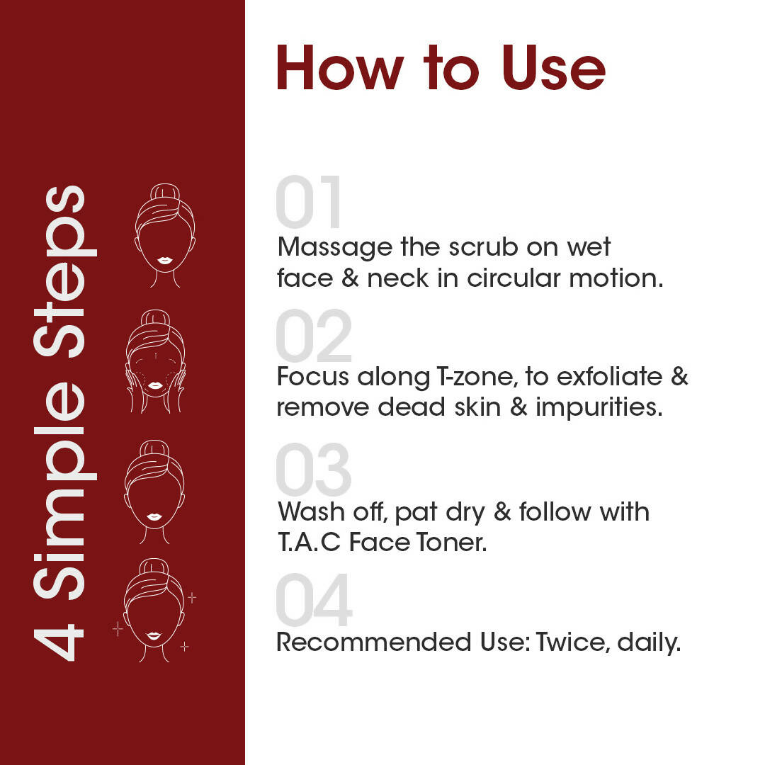 TAC - The Ayurveda Co. 7% Kumkumadi Face Scrub for Glowing & Radiant Skin - Distacart