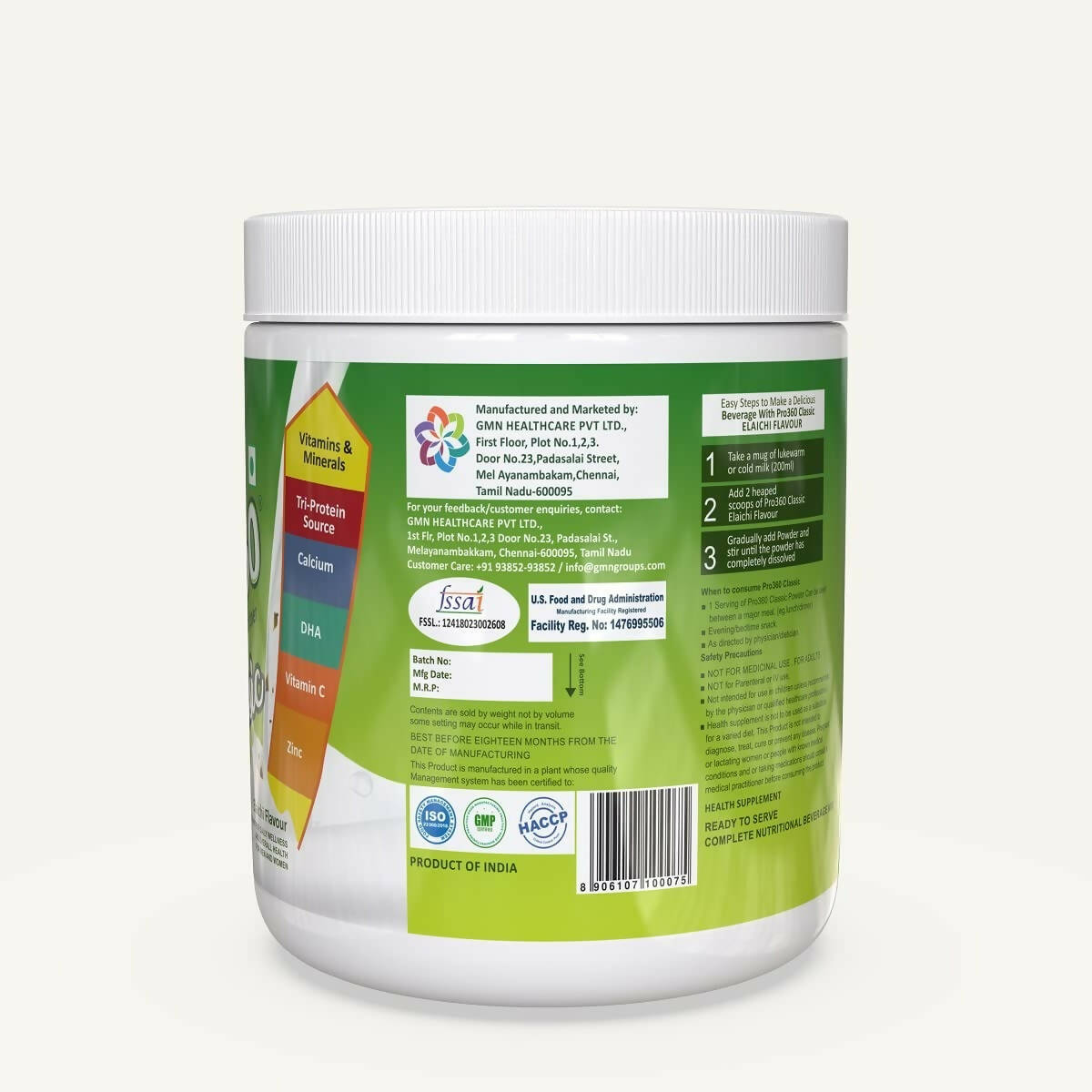 Pro360 Classic Daily Wellness Nutritional Protein Health Drink Supplement Powder - Distacart