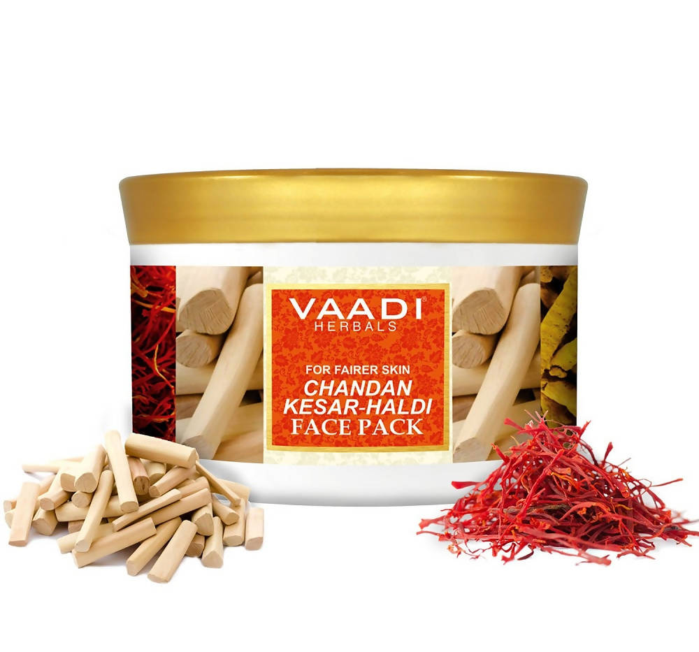 Vaadi Herbals Chandan Kesar Haldi Face Pack - Distacart