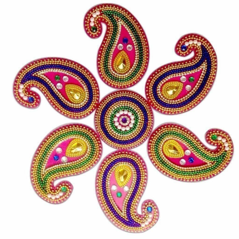 Colorful Rangoli design for floor decoration / Wall Decoration / Pooja Decoration - Distacart