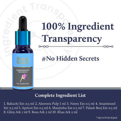 Blue Nectar Shubhr Bakuchi Face Serum for Youthful Skin - Distacart