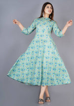 Thumbnail for Vamika Cotton Sky Blue Party Wear Kurti
