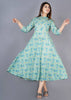 Vamika Cotton Sky Blue Party Wear Kurti