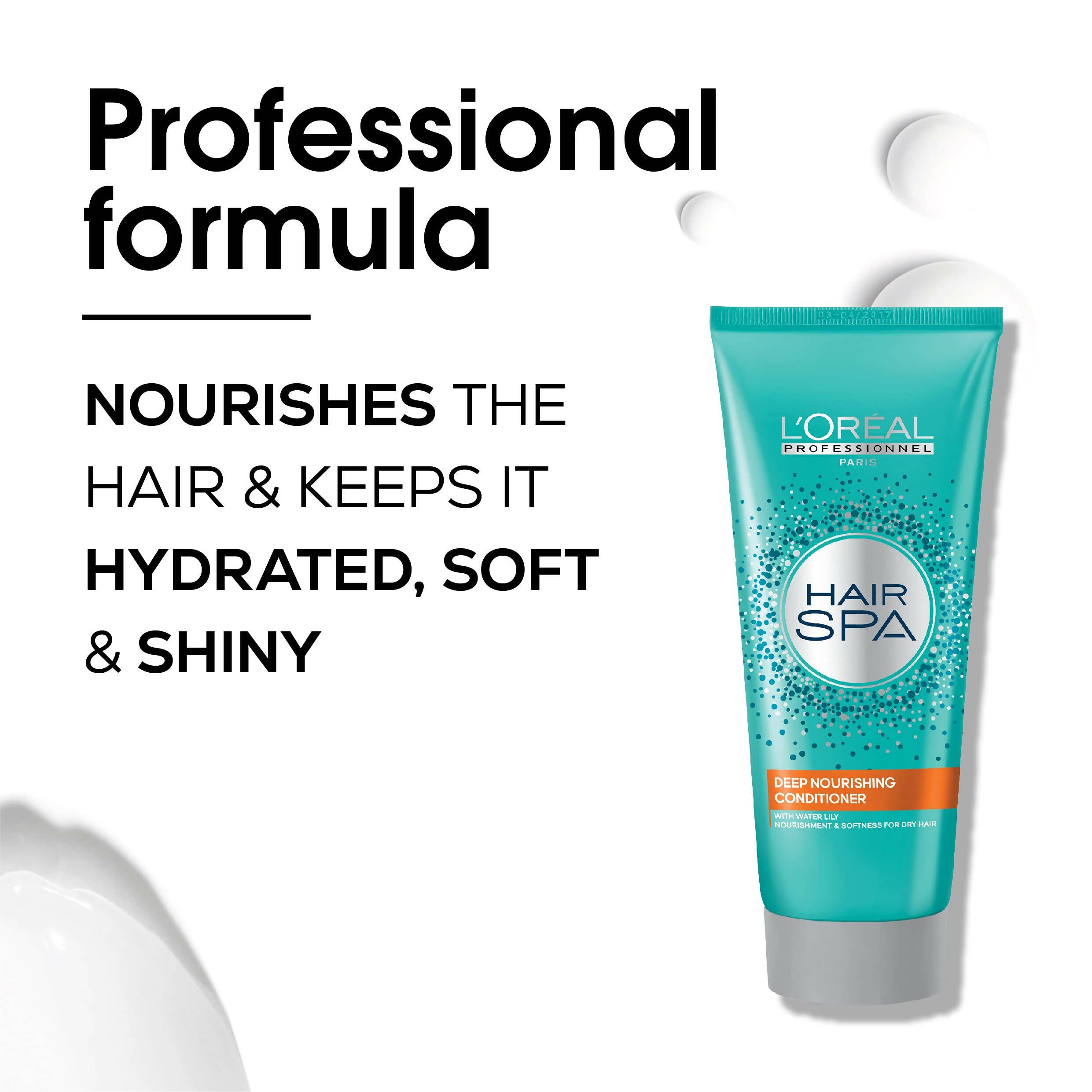 L'Oreal Paris Professionnel Hair SPA Deep Nourishing Conditioner for Dry Hair with Water Lily - Distacart