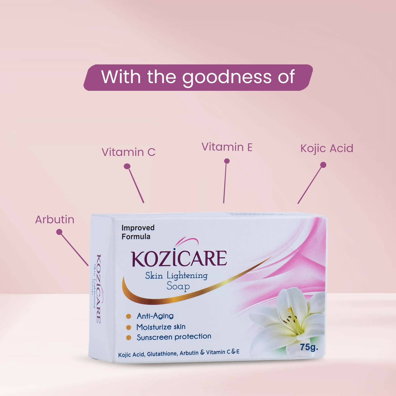 Healthvit Kozicare Skin Lightening Soap - Distacart