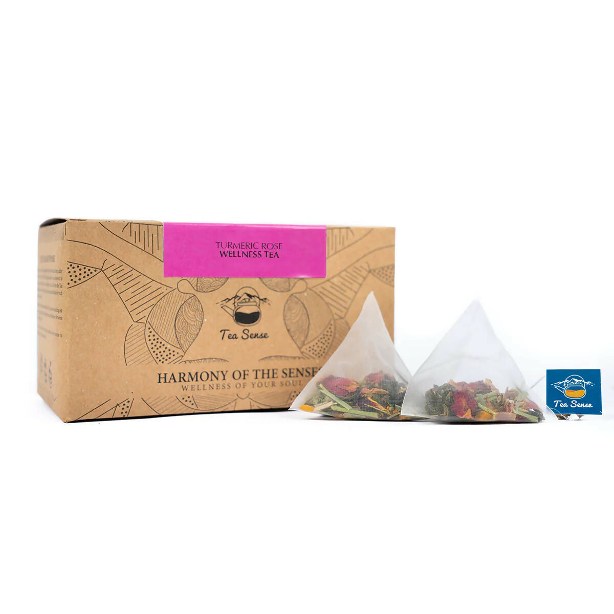 Tea Sense Turmeric Rose Tea Bags Box - Distacart
