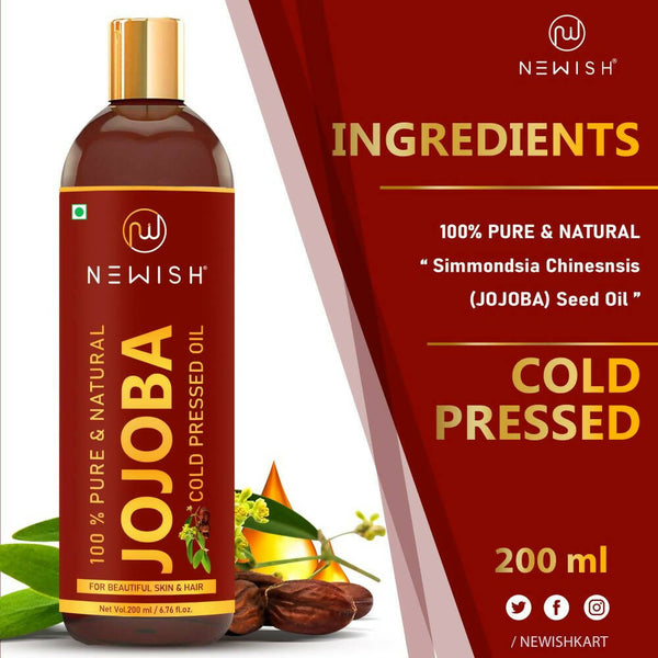 Newish Pure & Natural Jojoba Oil For Hair & Skin - Distacart