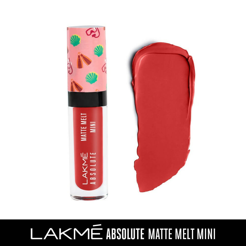 Lakme Absolute Matte Melt Mini Liquid Lip Color - Coral Camp - Distacart