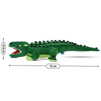 Thumbnail for Webby Soft Crocodile with Open Mouth Stuffed Animal Plush Green Toy - 72 cm - Distacart