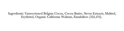 Zevic 70% Dark Belgian Couverture Chocolate with Organic Californian Walnuts