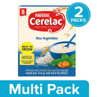 Thumbnail for Nestle Cerelac Baby Cereal with Milk - Rice Vegetables, From 8 to 12 Months