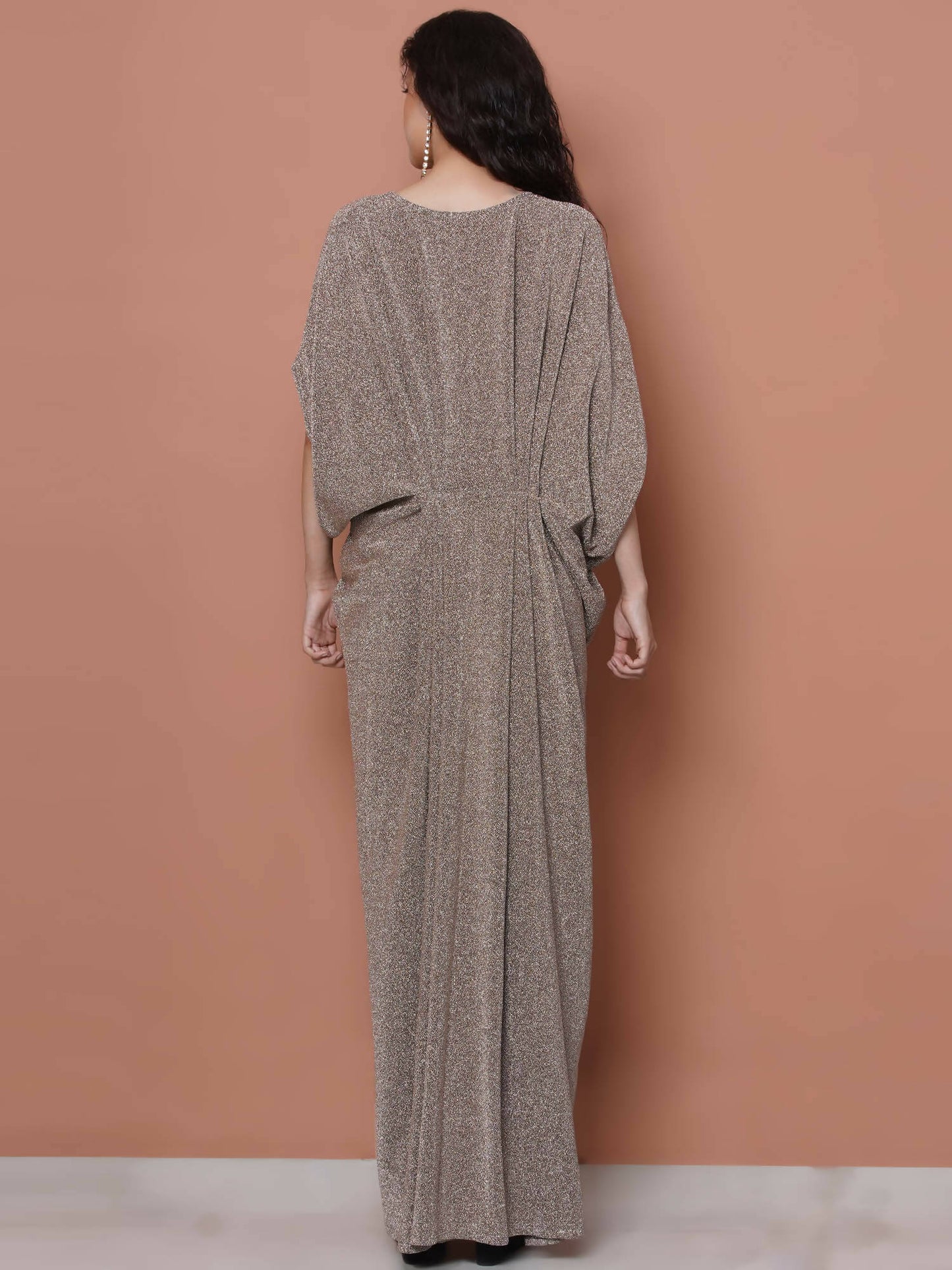 Women Republic Hand Embellished Golden Gown - Distacart