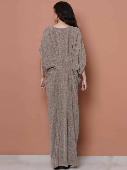 Women Republic Hand Embellished Golden Gown - Distacart