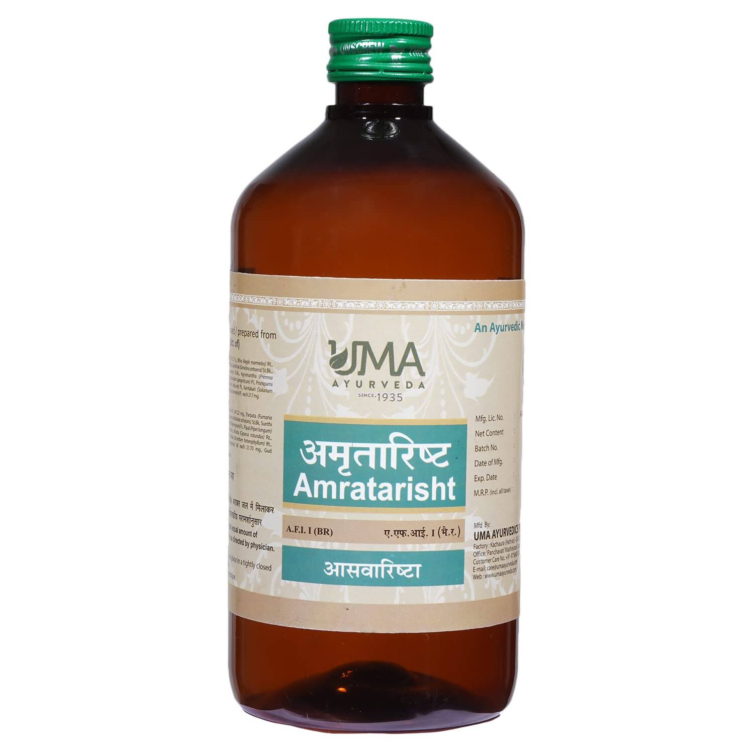 Uma Ayurveda Amritarishta Syrup - Distacart