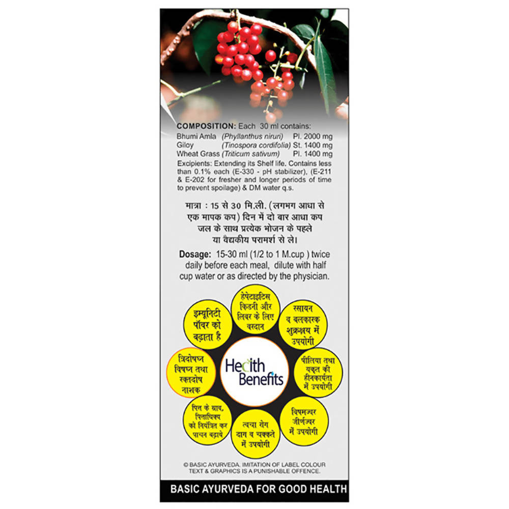 Basic Ayurveda Bhumi Amla & Giloy Mix Juice Benefits