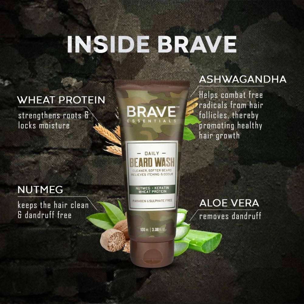 Brave Essentials Daily Beard Wash - Distacart