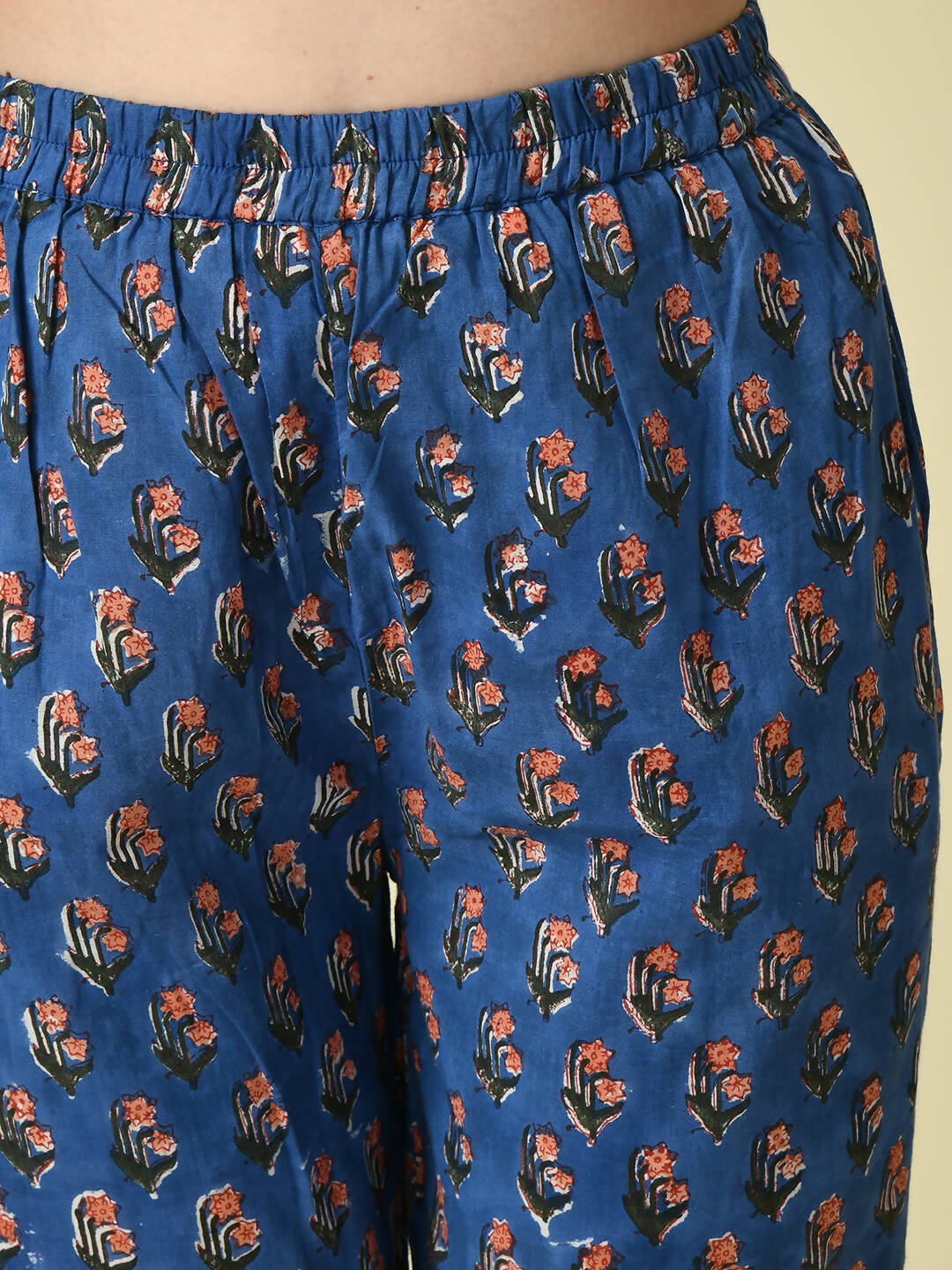 Myshka Women's Blue Straight Kurta & Trousers - Distacart