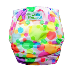 Kindermum Nano Pro Aio Cloth Diaper (With 2 Organic Inserts And Power Booster)-Polka For Kids - Distacart