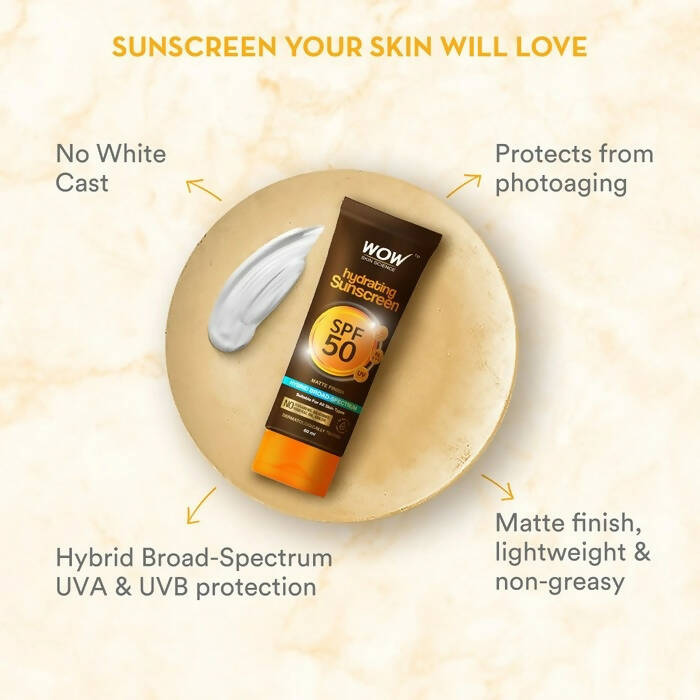 Wow Skin Science Hydrating Sunscreen Spf 50 Pa +++ - Distacart