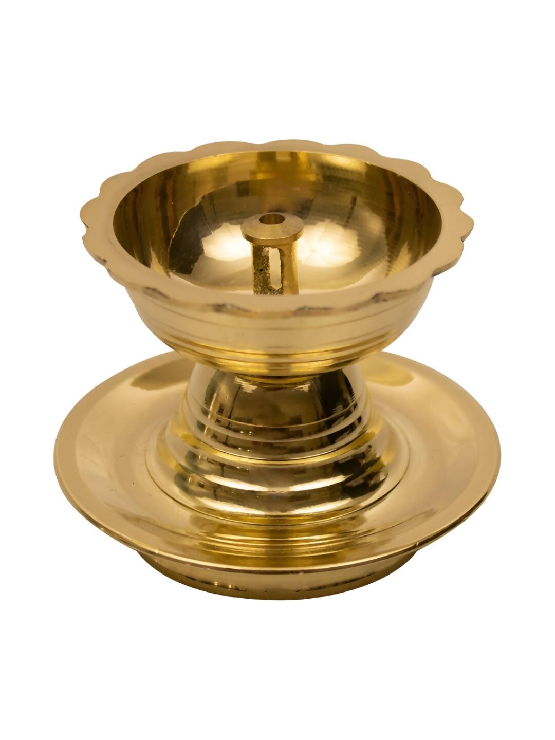 Spillbox Gold-Toned Brass Udupi Nanda Pooja Essential - Distacart
