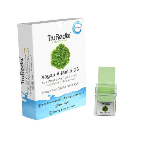 Truradix Vegan Vitamin D3 Oral Strips - Distacart