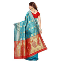 Thumbnail for Vamika Banarasi Jaquard Rama Green Weaving Saree (BANARASI 06)