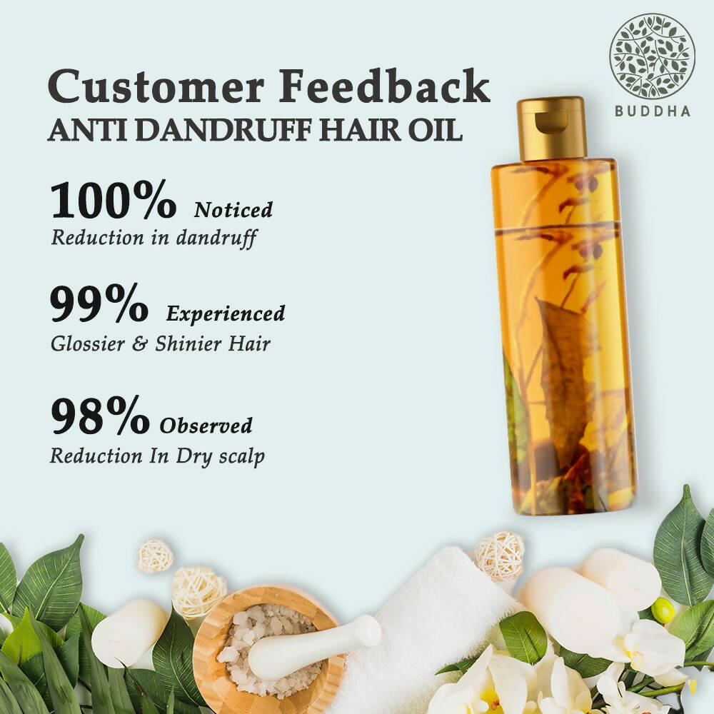 Buddha Natural Anti Dandruff Hair Oil Controls Dandruff And Revitalizes Hair - Distacart